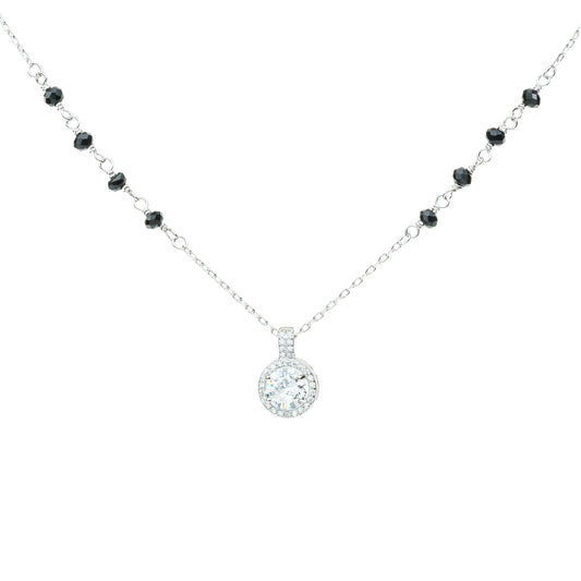 Stellar Halo Mangalsutra Necklace - 925 Silver
