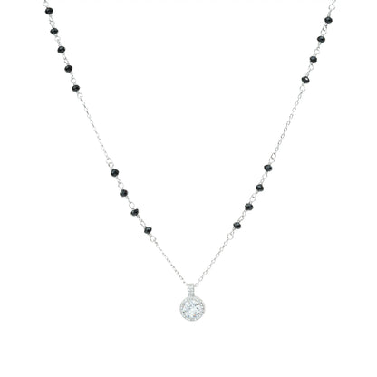 Stellar Halo Mangalsutra Necklace - 925 Silver