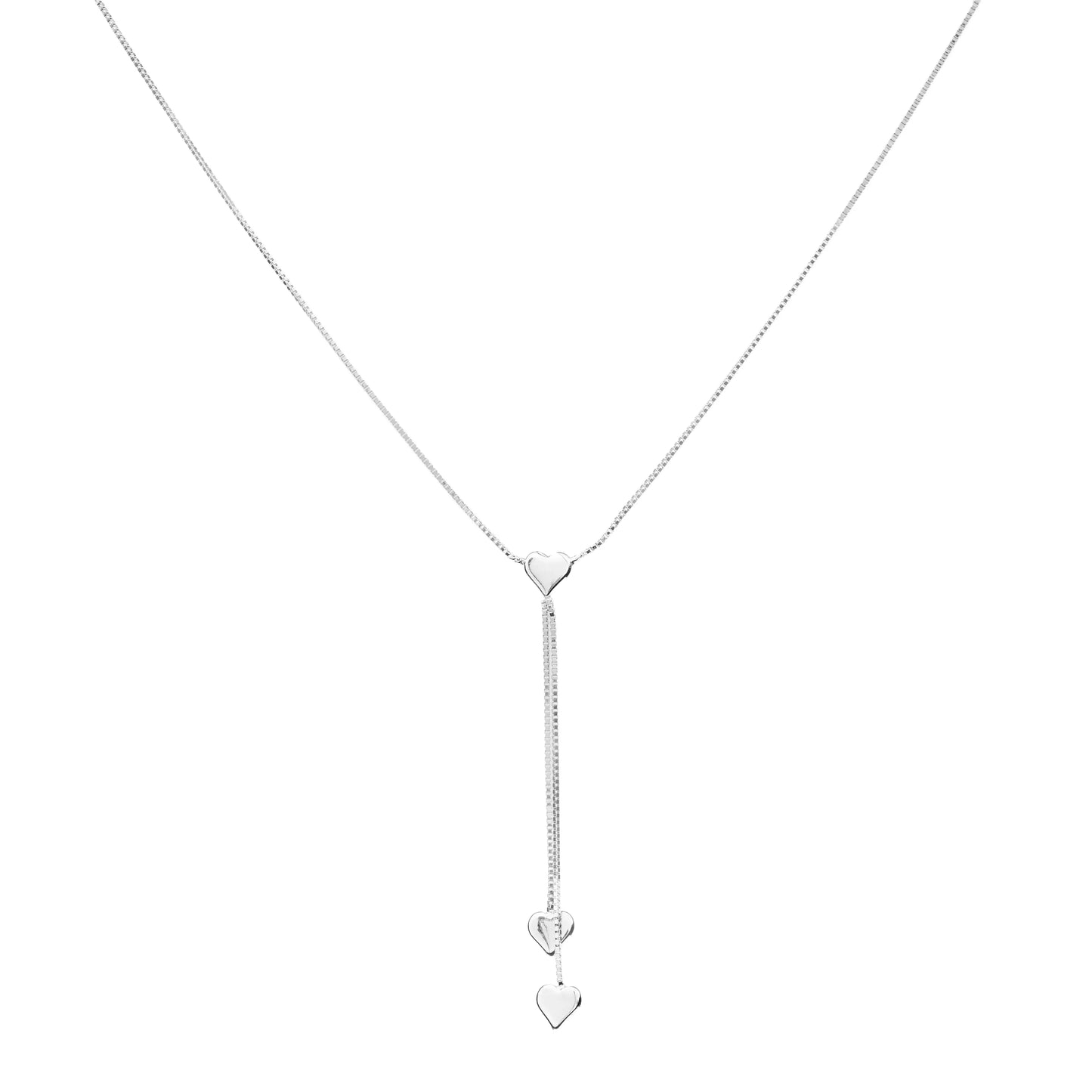 Cascade of Hearts Necklace - 925 Silver
