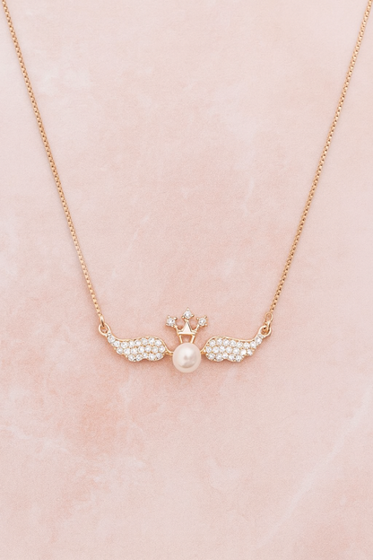 Celestial Wing Pearl Necklace