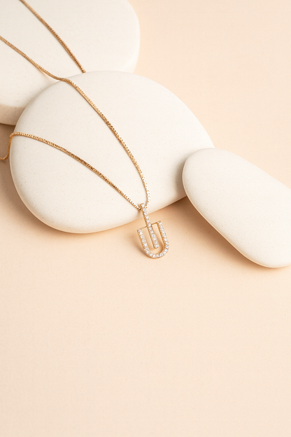 Crescent Moonlight rose gold Necklace