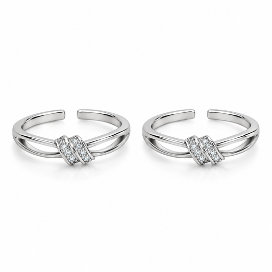 Infinity Grace 925 Silver Adjustable Toe Ring