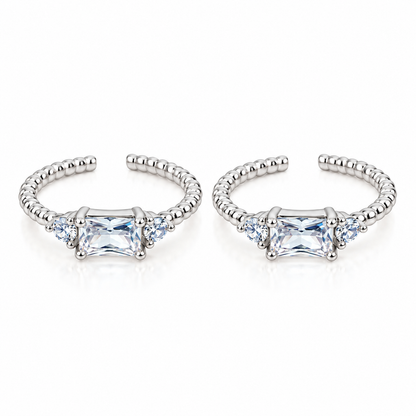 Aurora Charm Adjustable Toe Ring-925 Silver