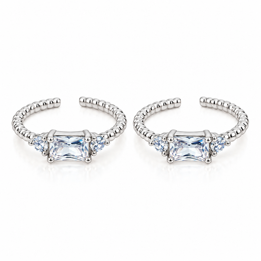 Aurora Charm Adjustable Toe Ring-925 Silver