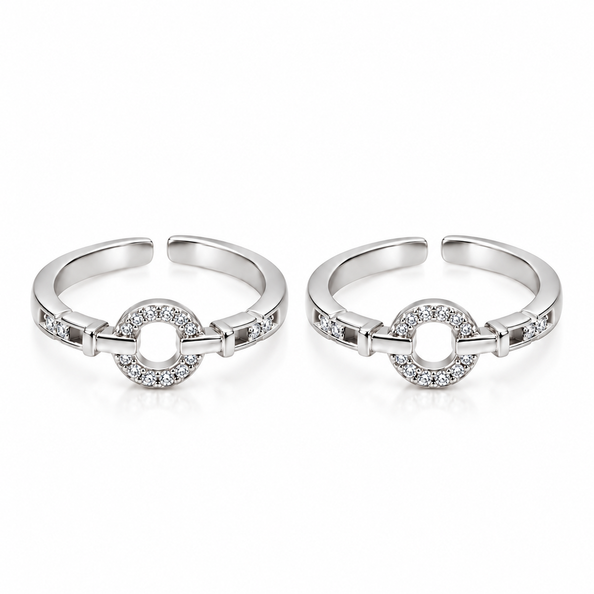 Celeste Circle 925 Silver Adjustable Toe Ring