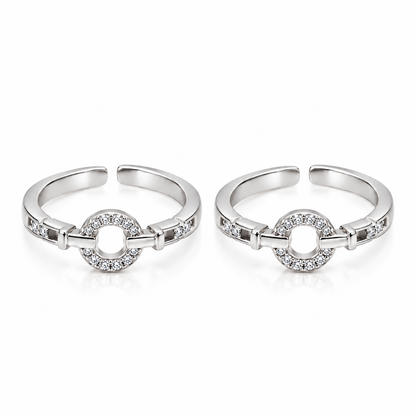 Celeste Circle 925 Silver Adjustable Toe Ring