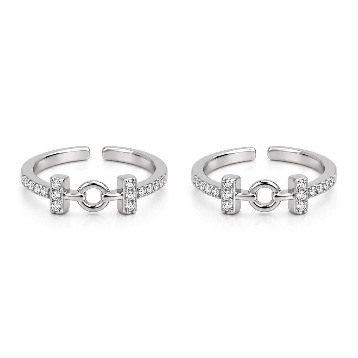 Linka Glow 925 Silver Adjustable Toe Ring