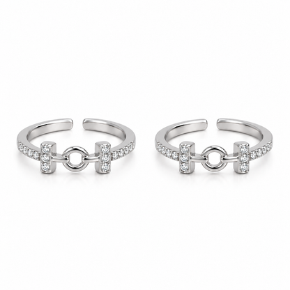Linka Glow 925 Silver Adjustable Toe Ring