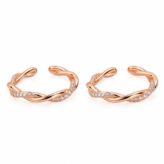 Twist Grace 925 Silver Adjustable Toe Ring