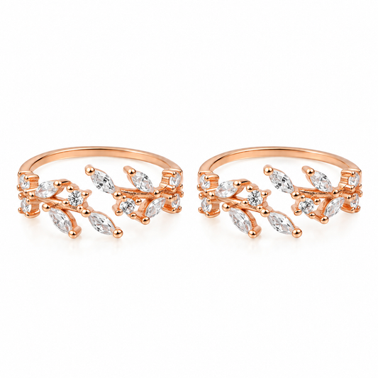 Aurora Vine  Adjustable Toe Ring -925 silver