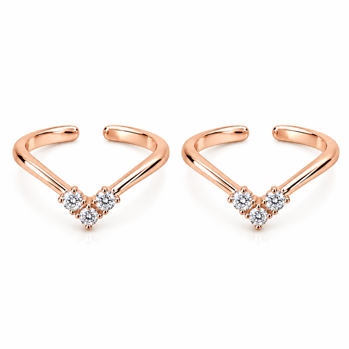 Aurelle Heart 925 Silver Adjustable Toe Ring