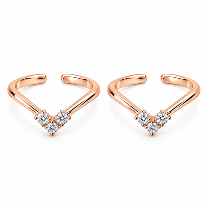 Aurelle Heart 925 Silver Adjustable Toe Ring