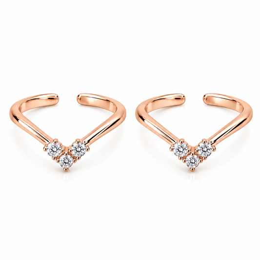 Aurelle Heart 925 Silver Adjustable Toe Ring
