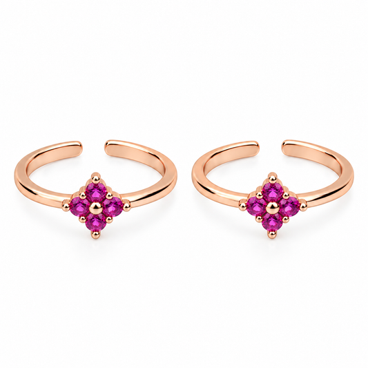 Velora Bloom 925 Silver Adjustable Toe Ring