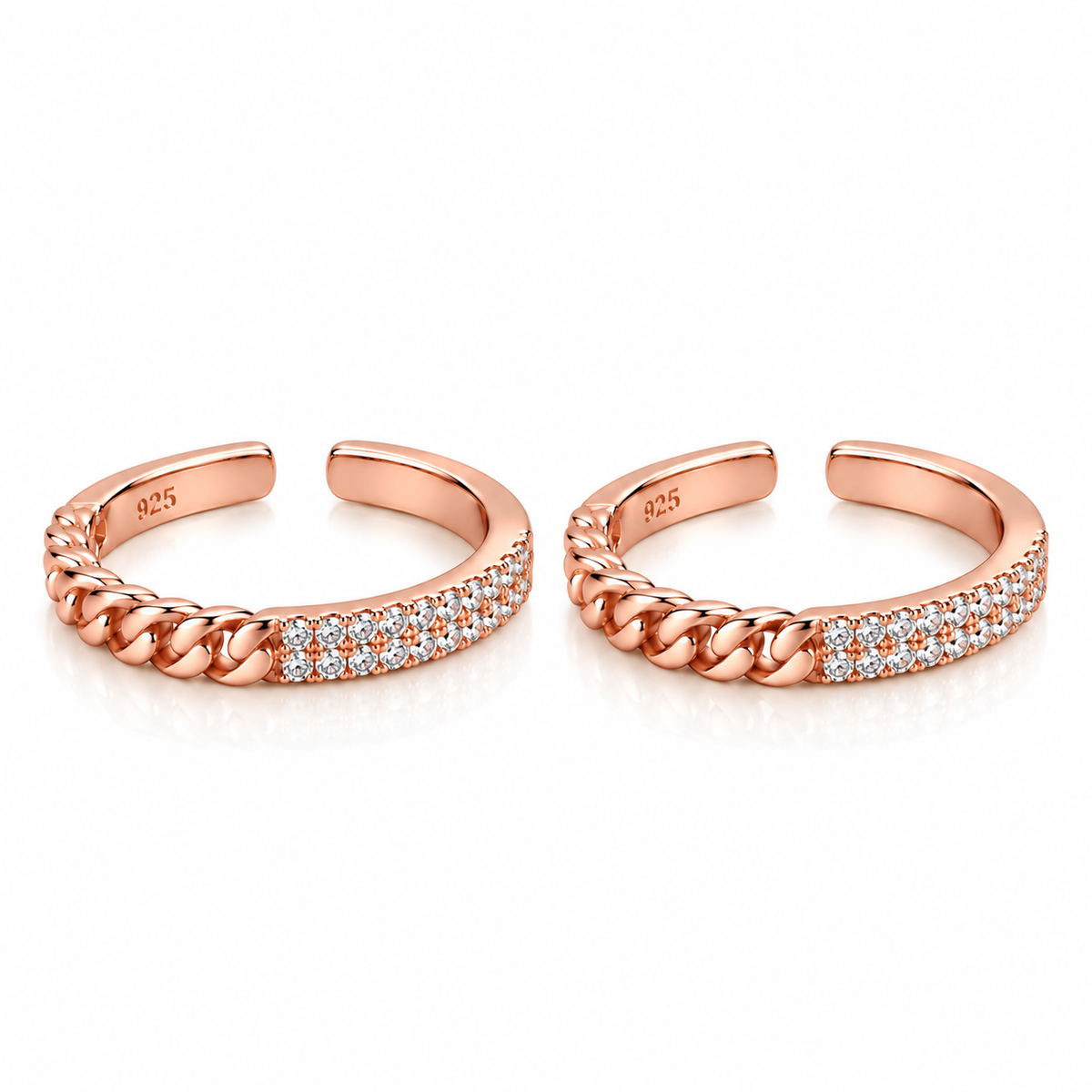 Chain Spark 925 Silver Adjustable Toe Ring