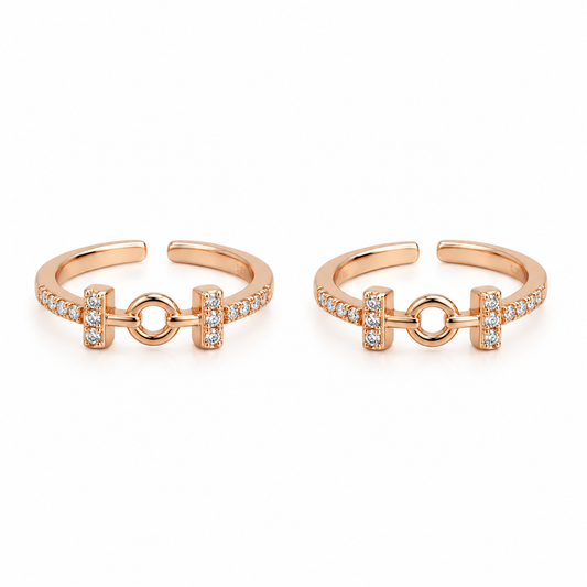 Linka Glow 925 Silver Adjustable Toe Ring