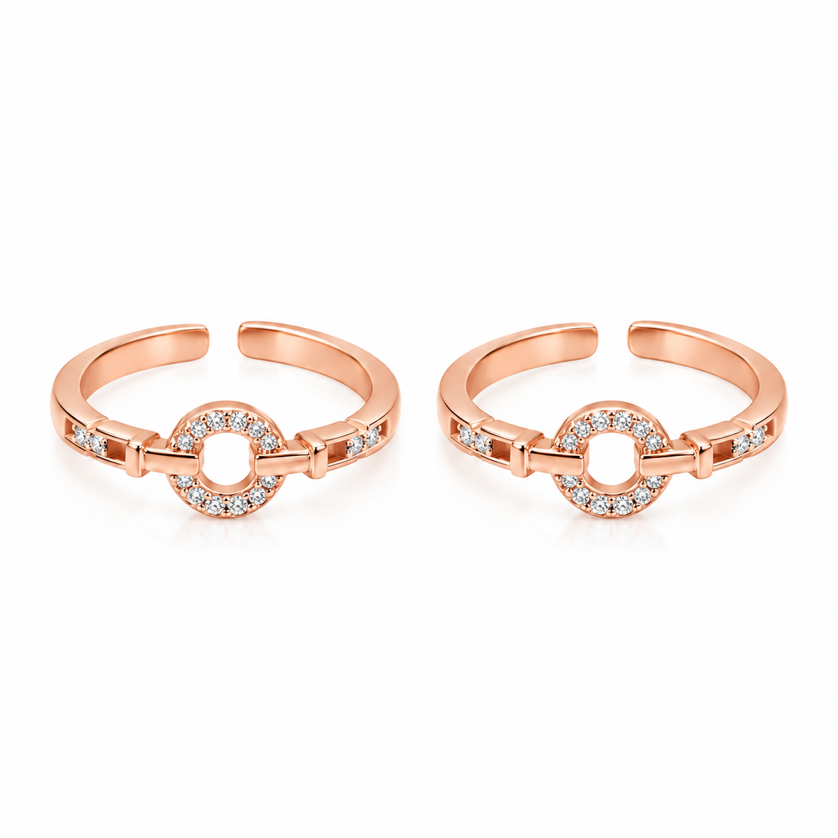 Celeste Circle 925 Silver Adjustable Toe Ring