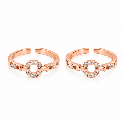 Celeste Circle 925 Silver Adjustable Toe Ring