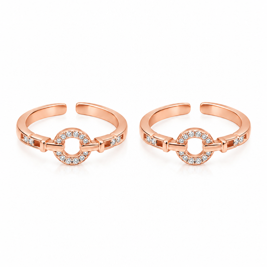 Celeste Circle 925 Silver Adjustable Toe Ring