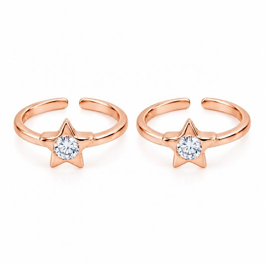Starlight Charm 925 Silver Adjustable Toe Ring