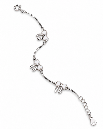 Black Heart Charm 925 Sterling Silver Bracelet
