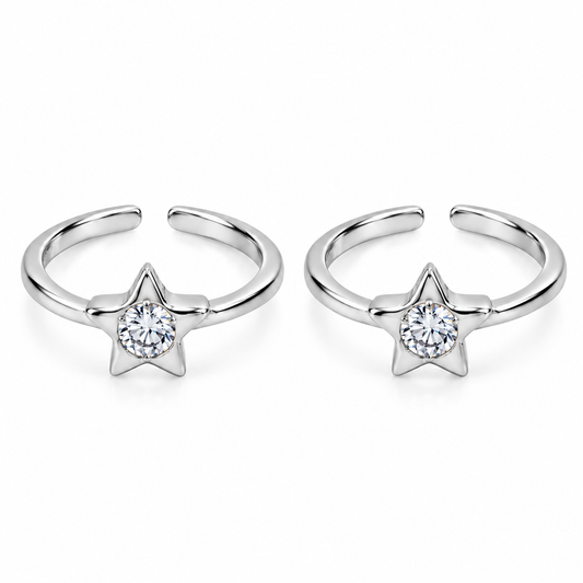 Starlight Charm 925 Silver Adjustable Toe Ring
