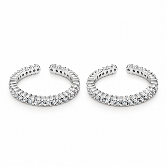 Lunaria Bloom  Adjustable Toe Ring-925 Silver