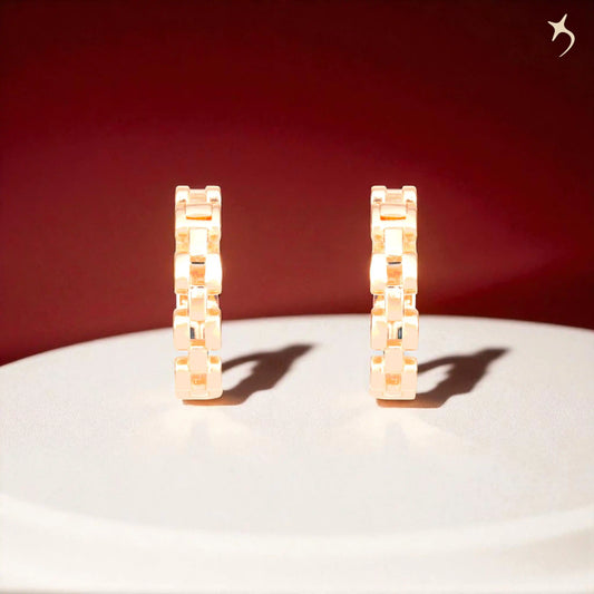 Statement Crossover Sparkle Hoops - 925 Silver