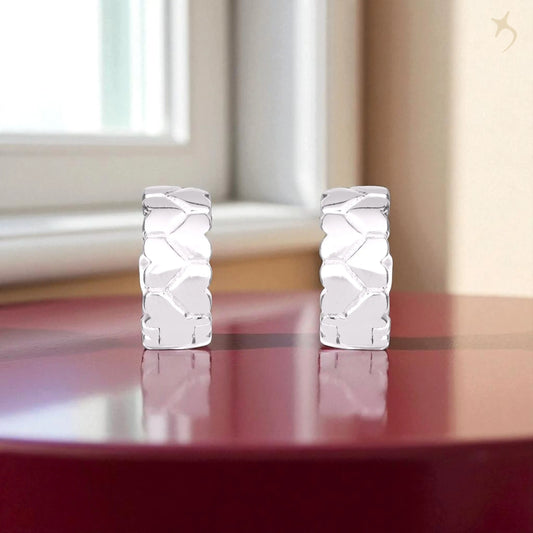 The Silver Weave Huggies - 925 Silver