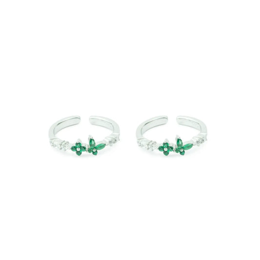 Verdelle Bloom  Adjustable Toe Ring (Rose Gold Finish)-925 Silver