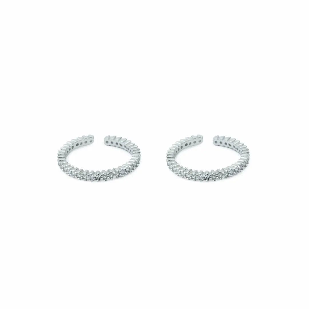 Lunaria Bloom  Adjustable Toe Ring-925 Silver