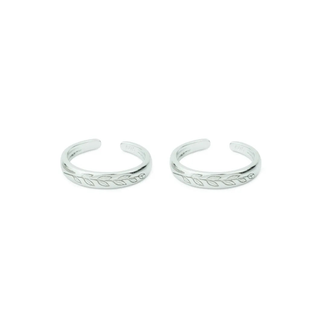 Leafline 925 Silver Adjustable Toe Ring