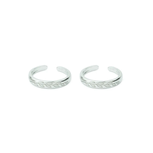 Leafline 925 Silver Adjustable Toe Ring