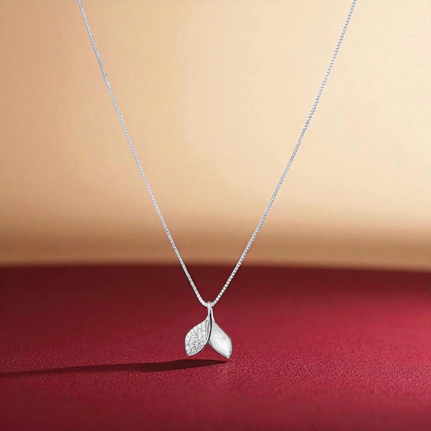 Twilight Leaves Silver Pendant Necklace - 925 Silver