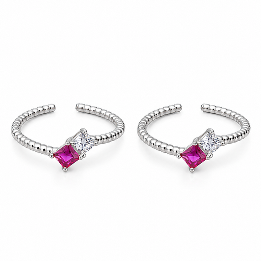 Blush Prism 925 Silver Toe Rings