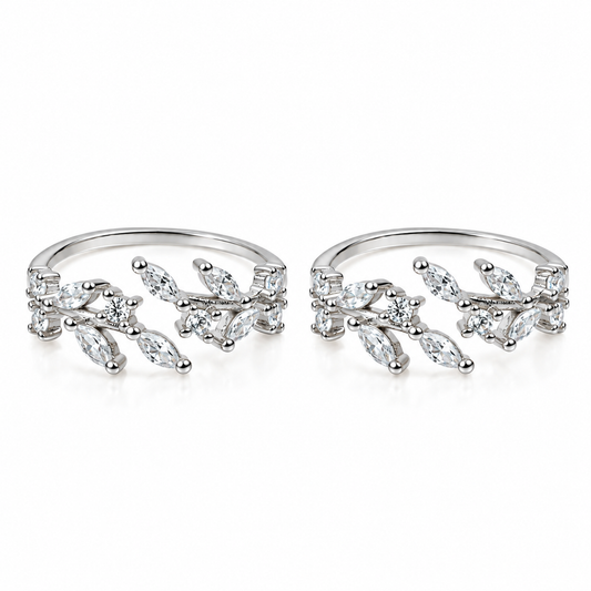 Aurora Vine  Adjustable Toe Ring -925 silver