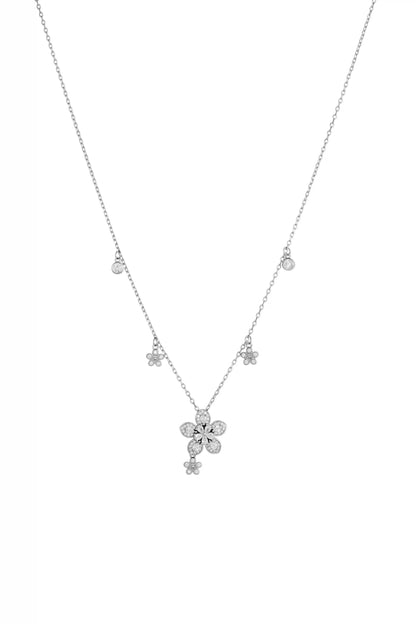 Daisy Cascade Necklace - 925 Silver