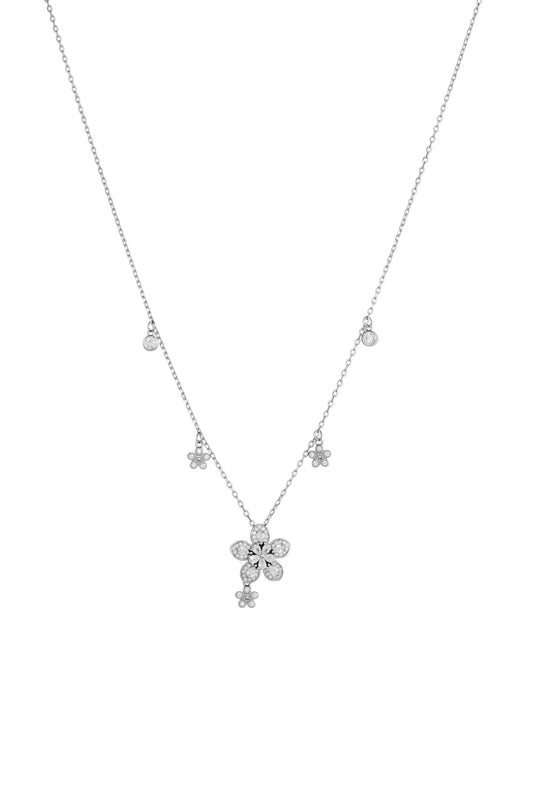 Daisy Cascade Necklace - 925 Silver