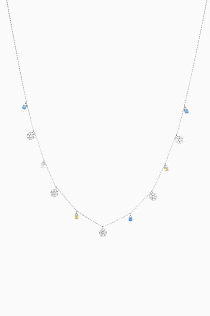 Colours of Life Floral Necklace - 925 Silver