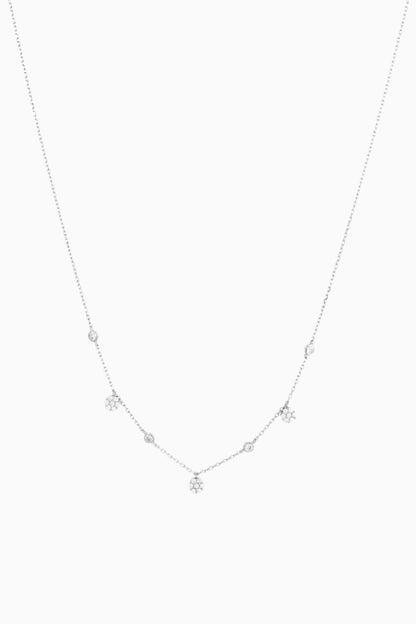 Floral Elegance Necklace - 925 Silver