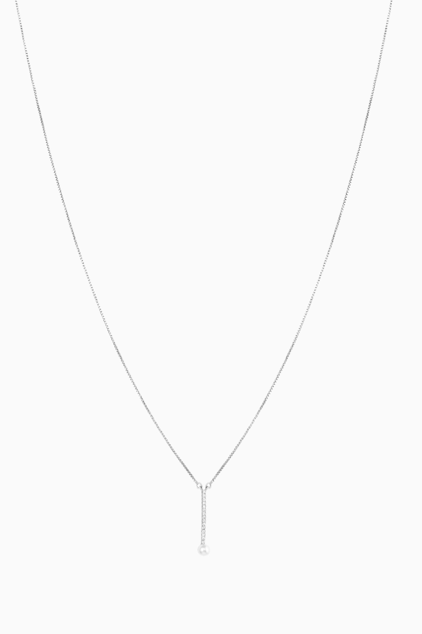 Pearl Drop Necklace - 925 Silver