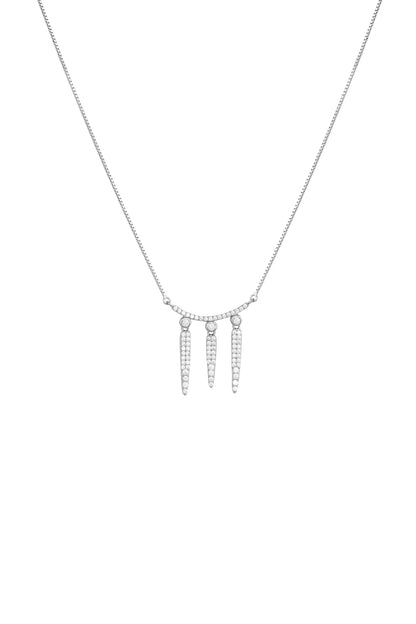 Dangling Arc Necklace - 925 Silver