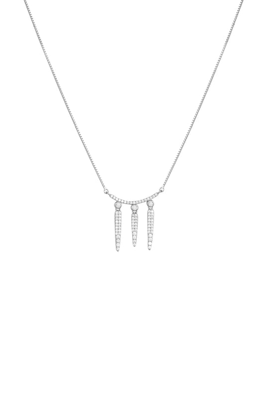 Dangling Arc Necklace - 925 Silver