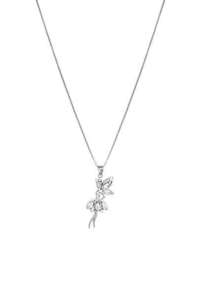 CZ Charm Necklace - 925 Silver