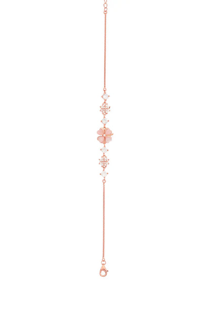 Blossom Elegance Rose Gold Bracelet - 925 Silver
