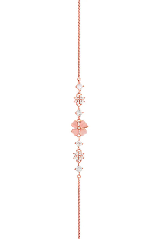 Blossom Elegance Rose Gold Bracelet - 925 Silver