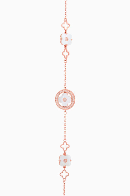 Floral Radiance Bracelet - 925 Silver