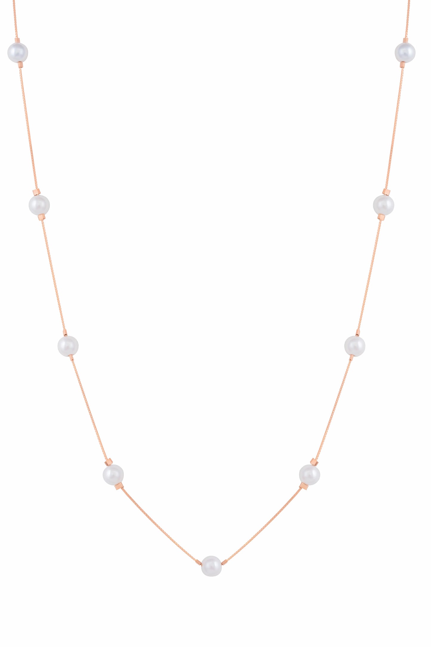 The Floating Pearls Necklace - 925 Silver