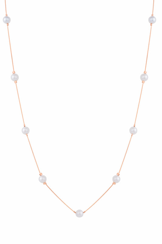 The Floating Pearls Necklace - 925 Silver