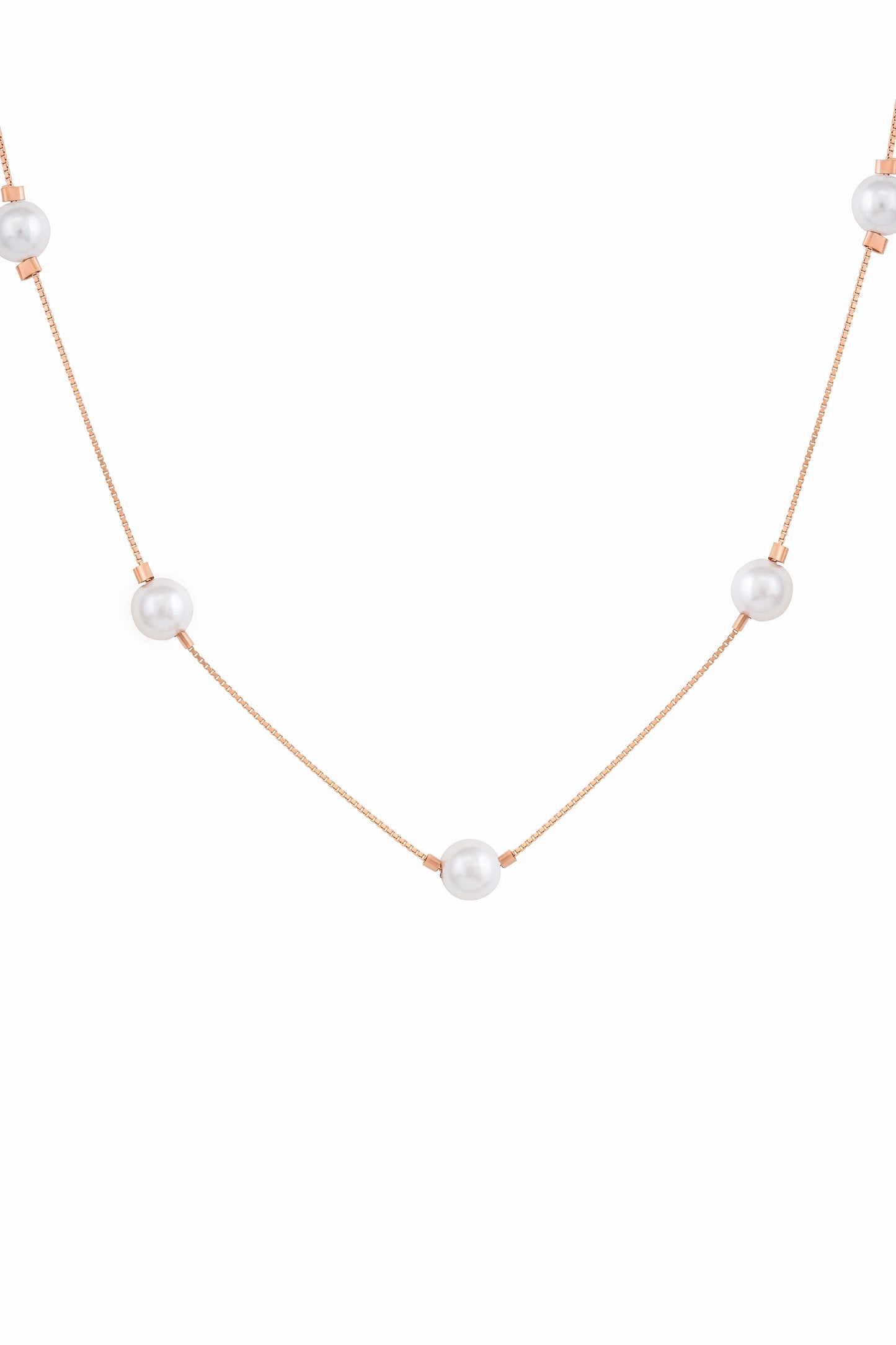 The Floating Pearls Necklace - 925 Silver